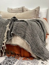 Mesh Stonewashed Linen Throw