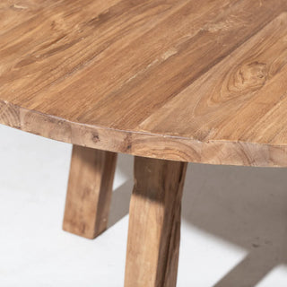Round Recycled Teak Dining Table