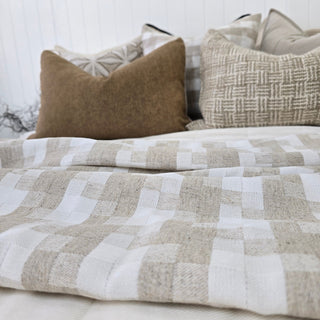 Isla Jacquard Linen Cotton Massive Bedcover Blanket 200 x 230