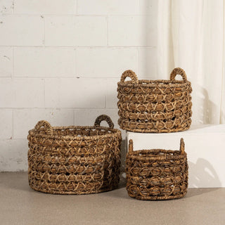 Edie Textured Woven Baskets