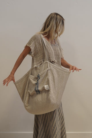 Puro Lino Tote Bag Stripes