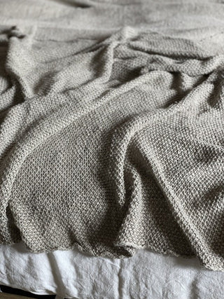Sorrento Natural Throw Knitted