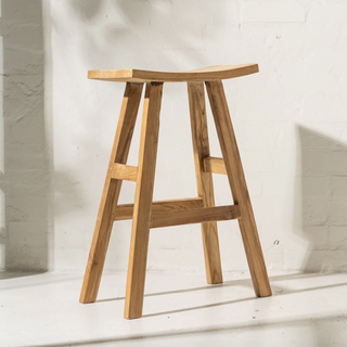 Rectangle Recycled Teak Bar Stool