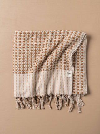 Chickpea Bath Sheet Collection - Stone/Terracotta