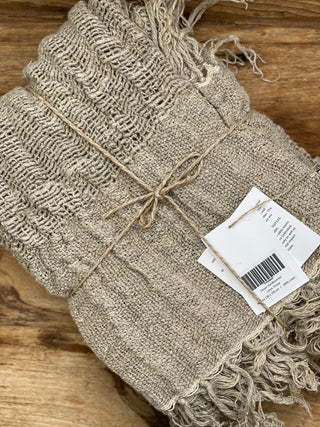Throw -Natural-Clover Handloomed