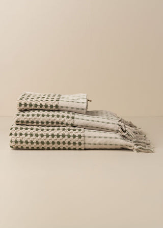 Chickpea Bath Sheet Collection - Stone/Olive