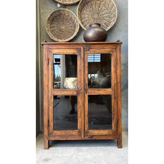Vintage Indian Glass Cabinet