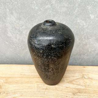 Vintage Black Ceramic Vessel
