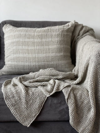 Sorrento Natural Throw Knitted