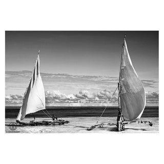 Canvas ~ Pair Of Outrigger Canoes