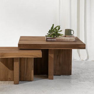 Square Recycled Teak Coffee Table