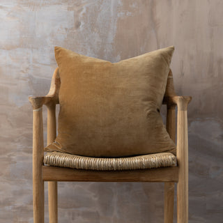 Velvet + Linen Cushion | No Fringe 50 x 50