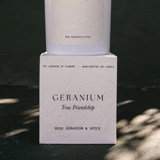 Geranium Candle - Language Of Flowers Collection
