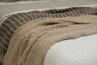 Audrey Spaced Linen Bed Throw