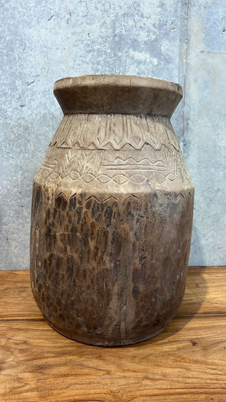 Vintage Indian Carved Pot