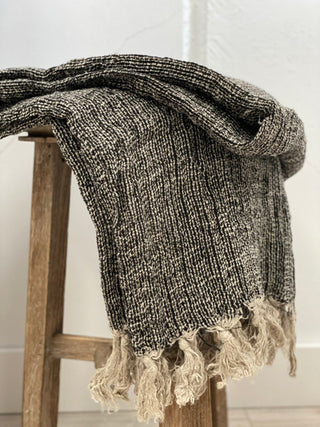 Mesh Stonewashed Linen Throw