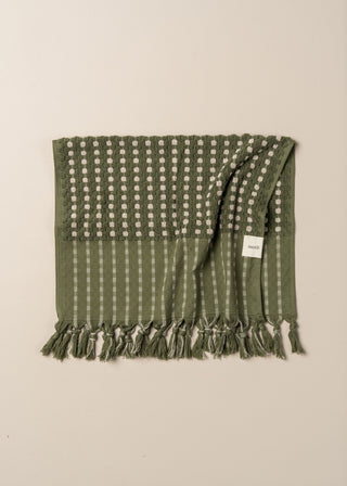 Chickpea Bath Sheet Collection - Olive/Stone