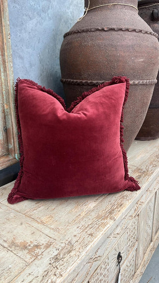 Velvet Cushion | Fringe 50x50