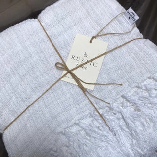 Audrey Linen Throw Yellow + Natural