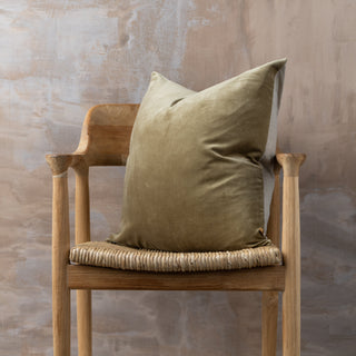 Velvet + Linen Cushion | No Fringe 50 x 50