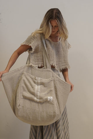 Puro Lino Tote Bag Stripes