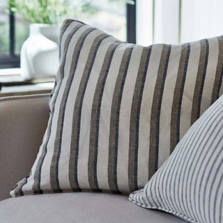 Hampton Blue/Taupe Strip Cushion