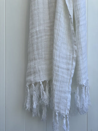 Audrey Linen Throw Yellow + Natural