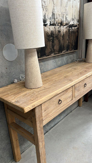 Chinese Elm Wood Console
