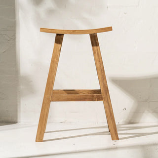 Rectangle Recycled Teak Bar Stool