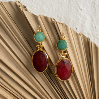 Chadia Double Drop Earrings