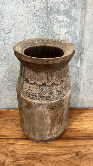 Vintage Indian Carved Pot