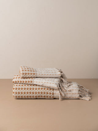 Chickpea Bath Sheet Collection - Stone/Terracotta