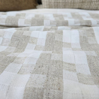 Isla Jacquard Linen Cotton Massive Bedcover Blanket 200 x 230