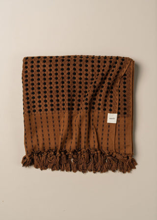 Chickpea Bath Sheet Collection - Chocolate/Black