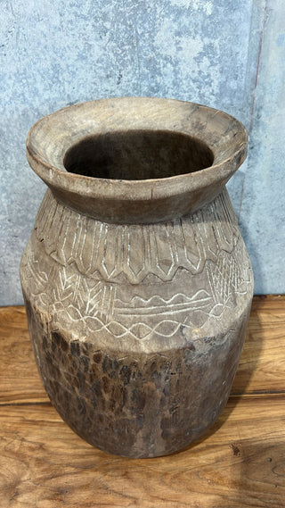 Vintage Indian Carved Pot