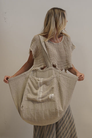 Puro Lino Tote Bag Stripes