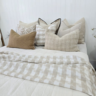 Isla Jacquard Linen Cotton Massive Bedcover Blanket 200 x 230