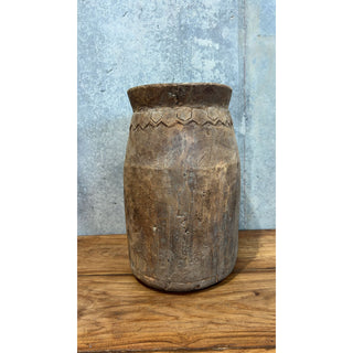 Vintage Indian Carved Pot
