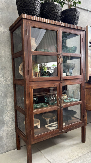 Indian Glass Display on Legs