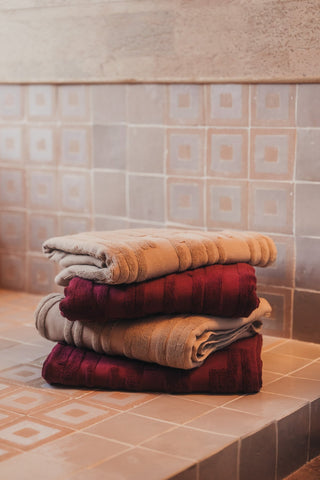 Architectural Towel Collection | Burgundy