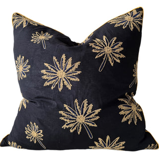 Palm Tree Embroidery Cotton Cushion