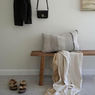 Long Recycled timber vintage Teak Bench