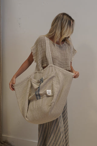 Puro Lino Tote Bag Stripes