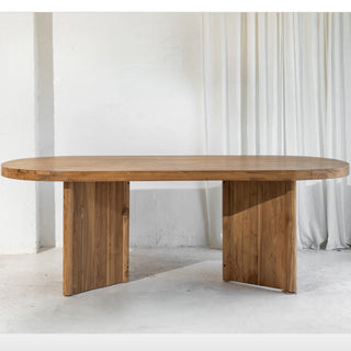 Oval Recycled Teak Dining Table (FLOOR STOCK ITEM) $3890.00