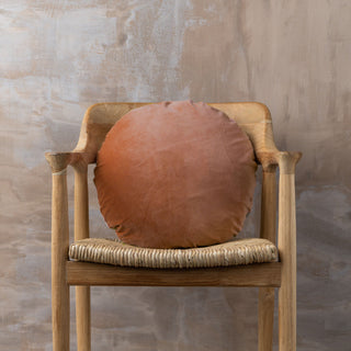 Velvet + Linen Round Cushion | No Fringe 40Dia