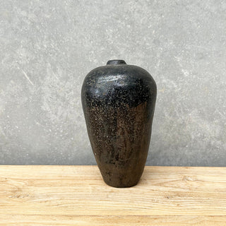 Vintage Black Ceramic Vessel