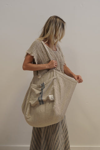 Puro Lino Tote Bag Stripes