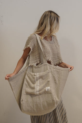 Puro Lino Tote Bag Stripes