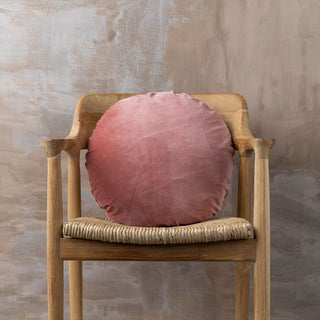 Velvet + Linen Round Cushion | No Fringe 40Dia