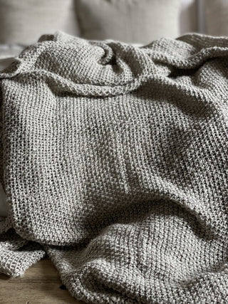 Sorrento Natural Throw Knitted